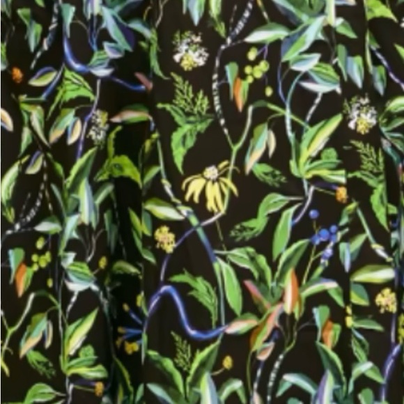 🦚HP🦚Jason Wu Pleated Floral Cotton Poplin Dress - Picture 2 of 8